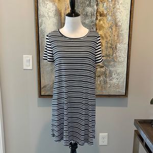 French Grey T-shirt stripe dress nautical style look casual comfortable